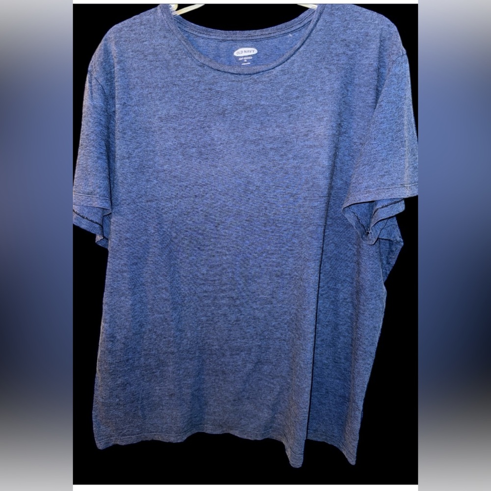 Old Navy Heathered Blue Short Sleeve Tee